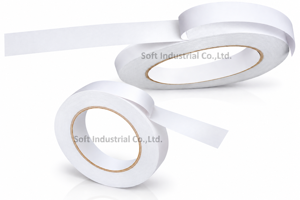 เทปกาวสองหน้า Double-Sided Tape สำหรับงานยึดติดและงานประกอบอุตสาหกรรม Soft Industrial
