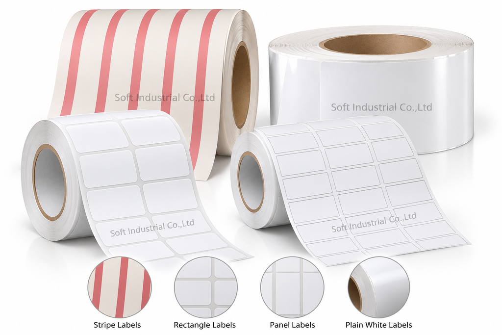 สติ๊กเกอร์ฉลาก TT Labels และ Polyester Labels สำหรับงานอุตสาหกรรม Soft Industrial