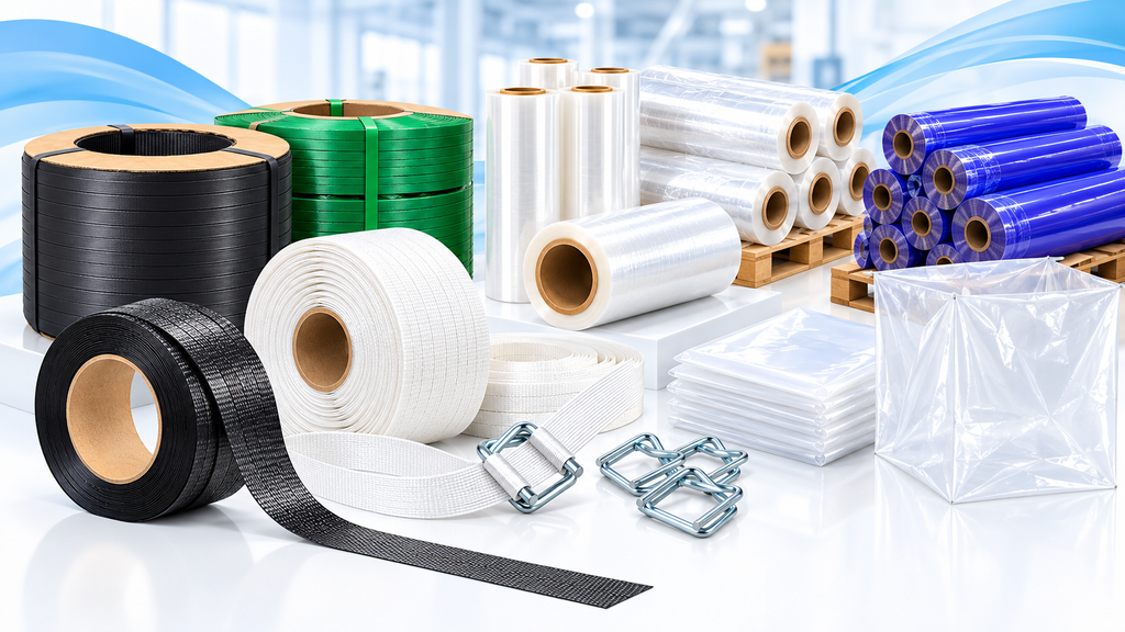Industrial packaging and strapping materials including PET and PP straps, composite strapping, stretch wrapping film, PE film and plastic tank liners – Soft Industrial Co., Ltd.